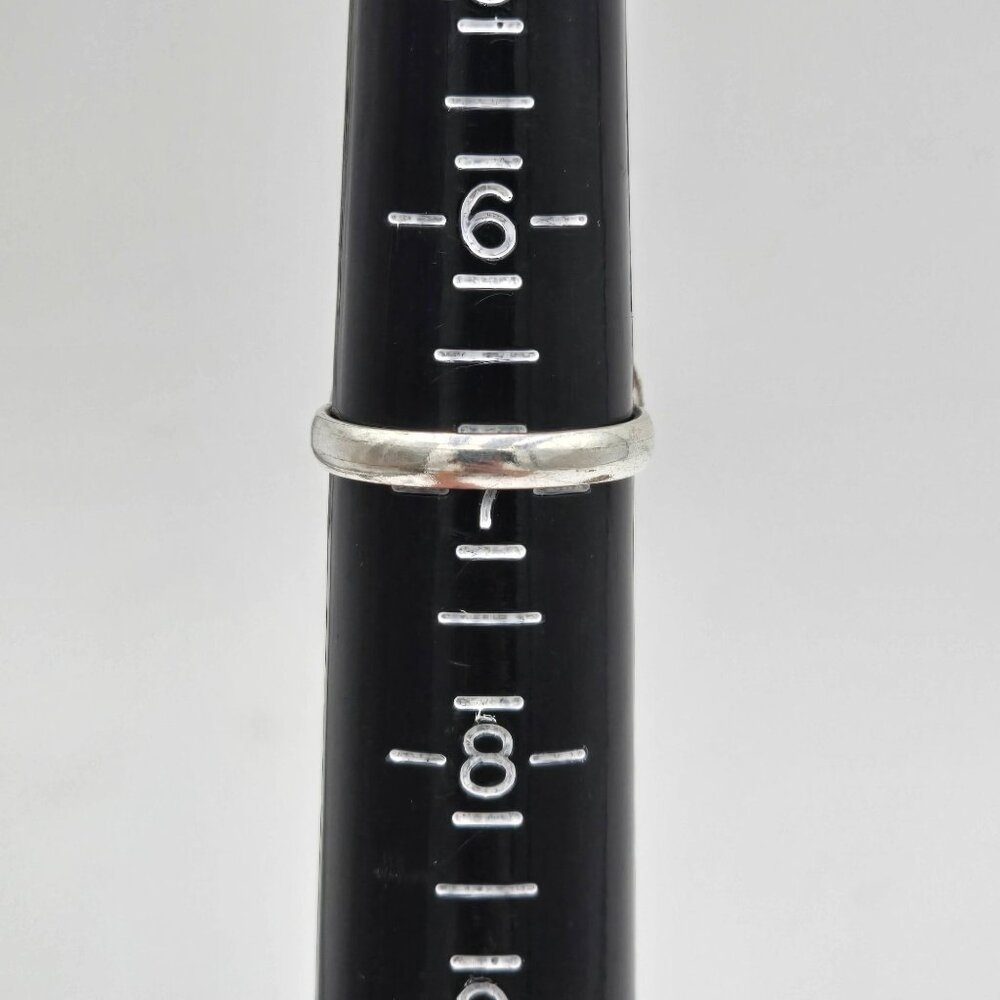 925 Sterling Silver Plt Round Citrine Ring Size 6.5 Bezel Setting Fine Jewelry - Picture 6 of 6